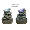 BNNP Indoor Tabletop Fountains Tabletop Fountain Rock Falls Indoor Waterfall Feature - Calming and Relaxing Water Sound - Tiered Desktop Water Feature 9.8-Inch Decoration Meditation Fountain view 2