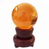 30mm-100mm Amber Crystal Ball Asian Rare Obsidian Sphere Crystal Ball Healing Stone Decor Feng Shui,100mm,Crystal Base view 4
