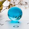 30mm-100mm Crystal Ball Asian Rare Aquamarine Obsidian Sphere Crystal Ball Healing Stone Decor Feng Shui,40mm,Crystal Base view 1