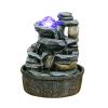 BNNP Indoor Tabletop Fountains Tabletop Fountain Rock Falls Indoor Waterfall Feature - Calming and Relaxing Water Sound - Tiered Desktop Water Feature 9.8-Inch Decoration Meditation Fountain view 1