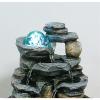 BNNP Indoor Tabletop Fountains Tabletop Fountain Rock Falls Indoor Waterfall Feature - Calming and Relaxing Water Sound - Tiered Desktop Water Feature 9.8-Inch Decoration Meditation Fountain view 3