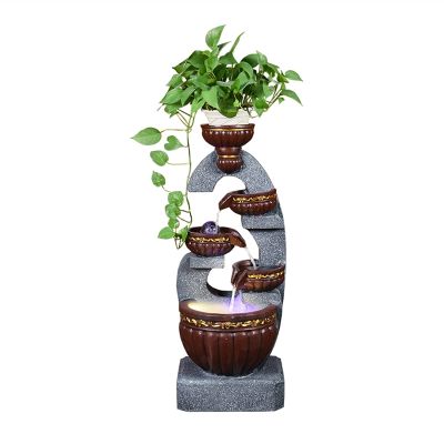 BNNP Indoor Tabletop Fountains Tabletop Water Fountain Office Lucky Feng Shui Desktop Fountain Office Balcony Porch Decoration - for Home Office Relaxation Decoration Meditation Fountain (Color : B)