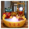 BNNP Indoor Tabletop Fountains Resin Tabletop Fountains Lucky Feng Shui Wheel Desktop Fountain Home Office Wealth Decoration Opening Housewarming Gift Decoration Meditation Fountain view 1