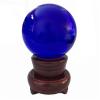 Dark Blue K9 Chandelier Crystal Glass Ball Lens Ball Crystal Ball Stand for Sphere Photography Decoration Home Decorative Ball,80mm,Crystal Base view 3