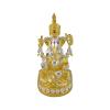 Deco Alankaram Presents Pan Shape Silver Plated Kankavati with Lid, Pooja Thali Set, Pooja Items for Home, Perfect Return Gift for Housewarming with Designer Potli Bags(Pack #Frienemy-377 view 1
