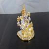 Deco Alankaram Presents Pan Shape Silver Plated Kankavati with Lid, Pooja Thali Set, Pooja Items for Home, Perfect Return Gift for Housewarming with Designer Potli Bags(Pack #Frienemy-377 view 2