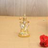 Deco Alankaram Presents Pan Shape Silver Plated Kankavati with Lid, Pooja Thali Set, Pooja Items for Home, Perfect Return Gift for Housewarming with Designer Potli Bags(Pack #Frienemy-377 view 3