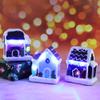 EUBUY Multicolored Cottage Resin LED Light Up Christmas Village House for Xmas Tree Home Table Decors view 2