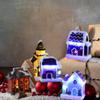 EUBUY Multicolored Cottage Resin LED Light Up Christmas Village House for Xmas Tree Home Table Decors view 3