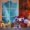 EUBUY Multicolored Cottage Resin LED Light Up Christmas Village House for Xmas Tree Home Table Decors view 4