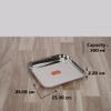 Sumeet Stainless Steel Square Dinner Plate Set of 3pcs, 25cm Dia, Silver view 4