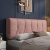 Bed Wedge Pillow King Size Headboard Cushion Reading Pillow Sleeping Resting Bedrest Lumbar Neck Back Support Upholstered with Removable Cover,C,with headboard 47.2"/120cm view 1