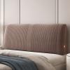 Fleece Headboard Cushion Daybed Pillow Large Cotton Filled Wedge Headboard Pillow Bed Backrest Adult Positioning Support Reading Pillow with Removable Cover,B,No headboard 63"/160cm view 1
