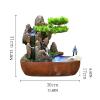 BNNP Indoor Tabletop Fountains Indoor Relaxation Desktop Fountain Waterfall Lucky Feng Shui Wheel Desktop Fountain Illuminated Waterfall for Home Office Desk Decor Decoration Meditation Fountain view 2
