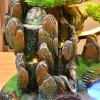 BNNP Indoor Tabletop Fountains Indoor Relaxation Desktop Fountain Waterfall Lucky Feng Shui Wheel Desktop Fountain Illuminated Waterfall for Home Office Desk Decor Decoration Meditation Fountain view 3