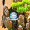 BNNP Indoor Tabletop Fountains Indoor Relaxation Desktop Fountain Waterfall Lucky Feng Shui Wheel Desktop Fountain Illuminated Waterfall for Home Office Desk Decor Decoration Meditation Fountain view 4