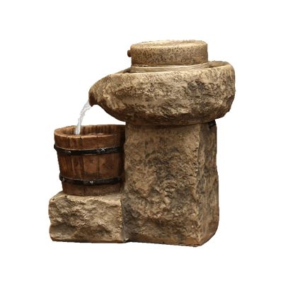 Indoor Tabletop Fountains Cascading Tabletop Fountain Resin Water Fountain Desktop Ornament Zen Meditation Fountain Table Decoration for Home/Office Decoration Meditation Fountain