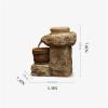 Indoor Tabletop Fountains Cascading Tabletop Fountain Resin Water Fountain Desktop Ornament Zen Meditation Fountain Table Decoration for Home/Office Decoration Meditation Fountain view 2