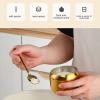 Yosoo Stainless Steel Seasoning Jar Set, Kitchen Seasoning Bottles with Storage Rack, Set Includes 3pcs Jar with Lids, 1pc Bridge Shaped Storage Rack,3pcs 304 Teaspoons (Gold) view 4