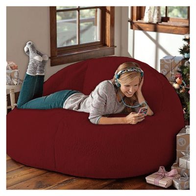 Bean Bag Chair,No Filling Living Room Furniture Big Round Soft Fluffy(it was only a Cover, not a Full Bean Bag) Faux Fur BeanBag Lazy Sofa Bed Cover Giant Fur Bean Bag Cover