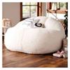Bean Bag Chair,No Filling Living Room Furniture Big Round Soft Fluffy(it was only a Cover, not a Full Bean Bag) Faux Fur BeanBag Lazy Sofa Bed Cover Giant Fur Bean Bag Cover view 2