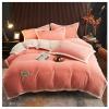 ZTGL Super Warm Flannel Fleece Quilt Winter Blanket 3-6.2 Kg Double-Sided Velvet Quilt Thickened Warm Autumn Spring Plush Comforter Core with Quilt Cover,Pink,220x240cm(6.2kg) view 1