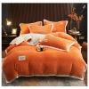 ZTGL Super Warm Flannel Fleece Quilt Winter Blanket 3-6.2 Kg Double-Sided Velvet Quilt Thickened Warm Autumn Spring Plush Comforter Core with Quilt Cover,Orange,200x230cm(6kg) view 1