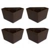 4 Pieces 3-1/4"x1-5/8 Universal Dark Brown Plastic Furniture Triangle Legs - Sofa/Couch/Chair view 1