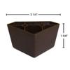 4 Pieces 3-1/4"x1-5/8 Universal Dark Brown Plastic Furniture Triangle Legs - Sofa/Couch/Chair view 2