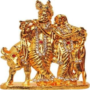 Western Eiderdown Presents God Radha Krishna/Radhey Krishan Couple Idol Puja Mandir Gift Decorative Showpiece #Aport-338