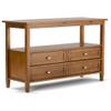 Allora Shaker Wood 48" Transitional Console Sofa Table in Light Golden Brown view 1