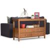Allora Shaker Wood 48" Transitional Console Sofa Table in Light Golden Brown view 3