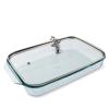 Arthur Court Glass Casserole Dish with Metal Deer Lid Handle Baking Dish - Perfect to keep your Buffet Sides Protected and Warm - Rustic Style 9.25 inches x 13.5 inches 3 quart - 2-pieces view 1