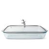 Arthur Court Glass Casserole Dish with Metal Deer Lid Handle Baking Dish - Perfect to keep your Buffet Sides Protected and Warm - Rustic Style 9.25 inches x 13.5 inches 3 quart - 2-pieces view 3