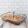 Arthur Court Glass Casserole Dish with Metal Deer Lid Handle Baking Dish - Perfect to keep your Buffet Sides Protected and Warm - Rustic Style 9.25 inches x 13.5 inches 3 quart - 2-pieces view 4