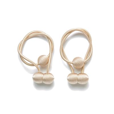 2PCS Magnetic Curtain Tiebacks Strong Magnetic Home MultiColours Holdbacks Curtain Tie Buckle Punch-Free Clips Straps DIY Decor,A,Beige