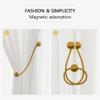 2PCS Magnetic Curtain Tiebacks Strong Magnetic Home MultiColours Holdbacks Curtain Tie Buckle Punch-Free Clips Straps DIY Decor,A,Beige view 3