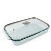 Arthur Court Glass Casserole Dish with Metal Shell Lid Handle Baking Dish - Perfect to keep your Buffet Sides Protected and Warm - Ocean/Sea Style 9.25 inches x 13.5 inches 3 quart - 2-pieces view 1