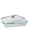 Arthur Court Glass Casserole Dish with Metal Shell Lid Handle Baking Dish - Perfect to keep your Buffet Sides Protected and Warm - Ocean/Sea Style 9.25 inches x 13.5 inches 3 quart - 2-pieces view 2
