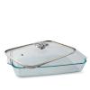 Arthur Court Glass Casserole Dish with Metal Crab Handle Baking Dish - Perfect to keep your Easter Sides Protected and Warm - Ocean/Coastal Style 9.25 inches x 13.5 inches 3 quart - 2-pieces view 2