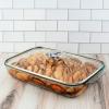Arthur Court Glass Casserole Dish with Metal Crab Handle Baking Dish - Perfect to keep your Easter Sides Protected and Warm - Ocean/Coastal Style 9.25 inches x 13.5 inches 3 quart - 2-pieces view 4