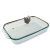 Arthur Court Glass Casserole Dish with Turkey Lid Handle Baking Dish - Perfect to keep your Thanksgiving Sides Protected and Warm 9.25 inches x 13.5 inches 3 quart - 2-pieces view 1