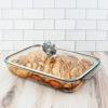 Arthur Court Glass Casserole Dish with Turkey Lid Handle Baking Dish - Perfect to keep your Thanksgiving Sides Protected and Warm 9.25 inches x 13.5 inches 3 quart - 2-pieces view 4