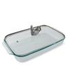 Arthur Court Glass Casserole Dish with Metal Rooster Handle Baking Dish - Perfect to keep your Easter Sides Protected and Warm - Farmhouse Style 9.25 inches x 13.5 inches 3 quart - 2-pieces view 1