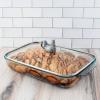 Arthur Court Glass Casserole Dish with Metal Rooster Handle Baking Dish - Perfect to keep your Easter Sides Protected and Warm - Farmhouse Style 9.25 inches x 13.5 inches 3 quart - 2-pieces view 4