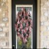 Folk Style Reindeer Christmas Deco Mesh Front Door Wreath, Stylish Designer Traditional Classic Style, Handcrafted Home Decor, Porch Decoration view 4