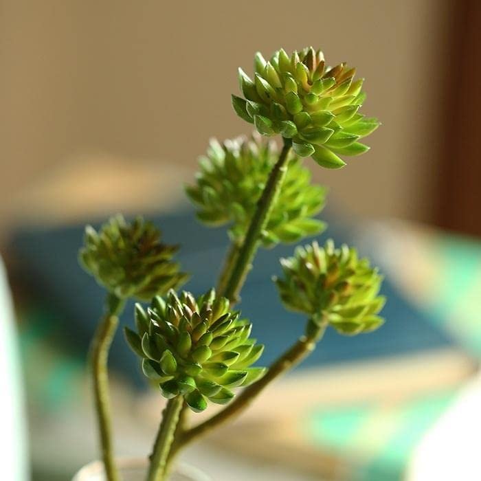 Rustic Reach Artificial Plant Faux Succulent Stem Set in Green 13" Tall Set of 15