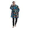 Mewkou Wearable Blanket Hoodie for Adult,Oversized Sherpa Fleece Blanket Hoodie for Women Men,Dinosaur view 2