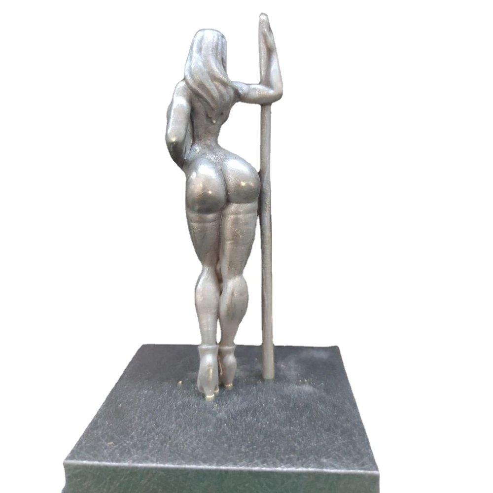 4.72In Copper Sexy Pole Dancer Figurine,Yoga Voluptuous Female Body Ornaments Body Art Ketone Body Miniatures Statue,Home Office Desktop Decoration Ornament