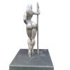 4.72In Copper Sexy Pole Dancer Figurine,Yoga Voluptuous Female Body Ornaments Body Art Ketone Body Miniatures Statue,Home Office Desktop Decoration Ornament view 1